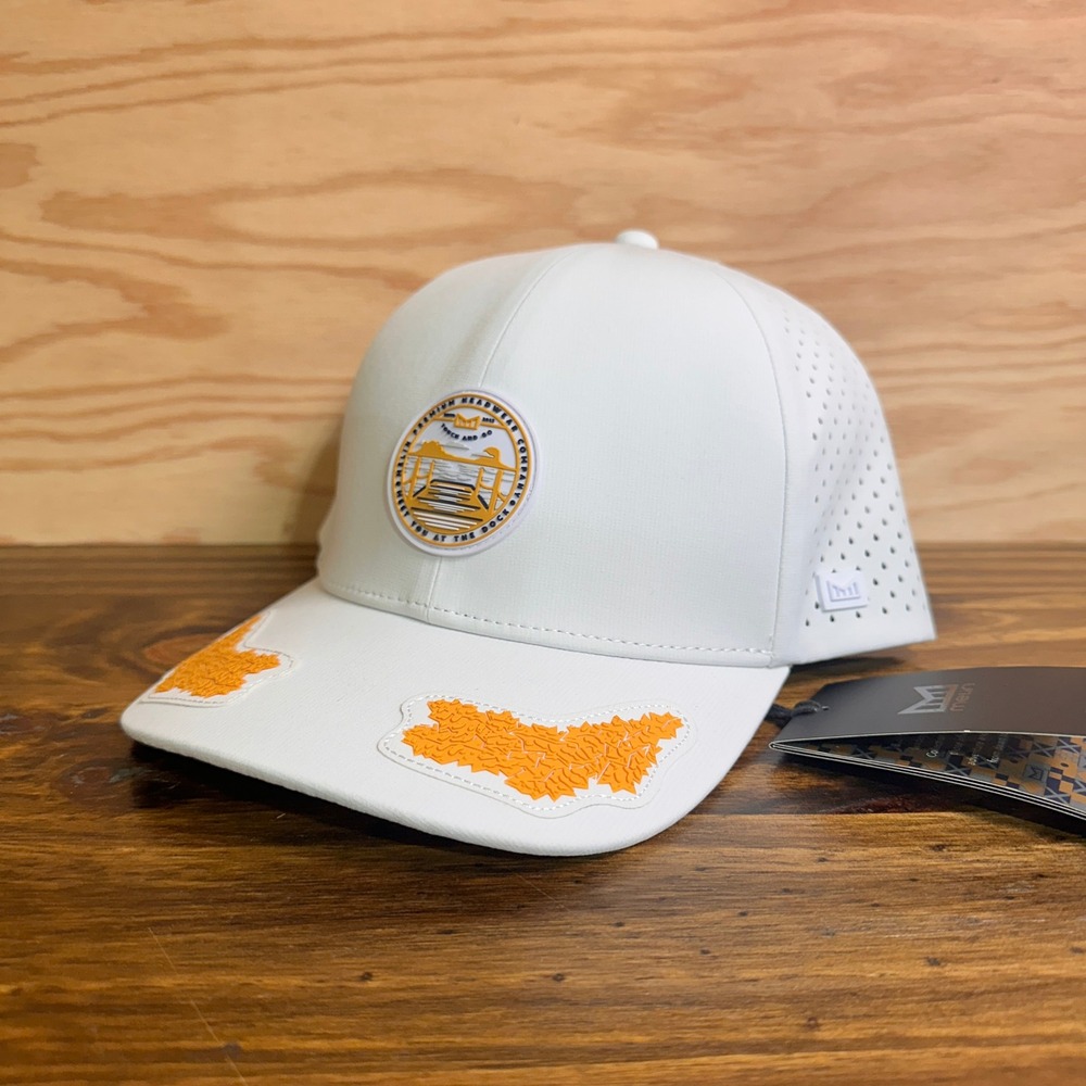 Melin A-Game Hydro Hat Mens White Captains Collection Snapback Scrambled Eggs
